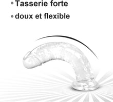 Charger l&#39;image dans la galerie, Gode realiste de 18 cm pour femme, souple et adapté aux débutants. Doté d&#39;une gode ventouse, idéal pour femmes et couples. Jouet sexuel pour adultes offrant des plaisirs intenses sex toys