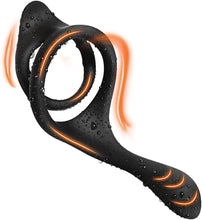 Charger l&#39;image dans la galerie, Double Penetration Pour Couple anale Anneau Pénis Homme,Anneau Homme Silicone Anneau pennis Homme réglable Doux sextoyse pour Hommes