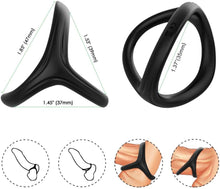 Charger l&#39;image dans la galerie, Anneaux de Pénis Triangle pour Homme Couples , Adorime Silicone Anneaux Péniens Jouets Sexuels Pour Améliorer les Performances Sexuelles, Plus Dur et Plus Fort