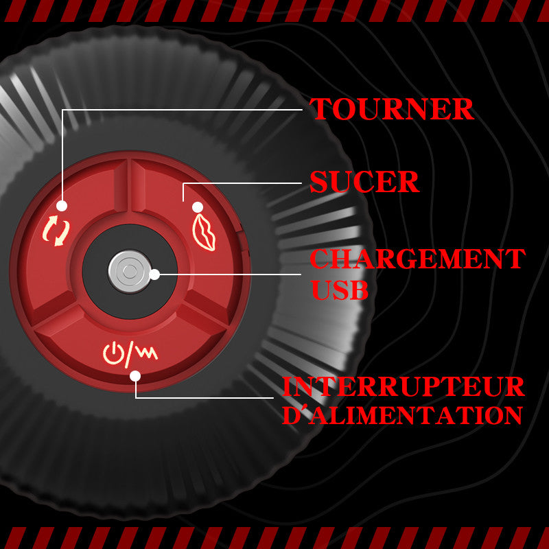 Cyclone Thruster Vibrateurs péniens avec vibration rotative et fonction d'aspirationd'aspiration