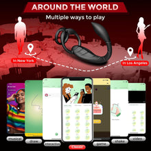 Charger l'image dans la galerie, 3 in 1 Dual Motors Cock Ring Prostate Massager Anal Vibrator with 9 Modes
