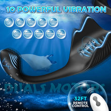 Charger l'image dans la galerie, Anneau pénien masseur de prostate 3 en 1 avec 10 modes de vibration