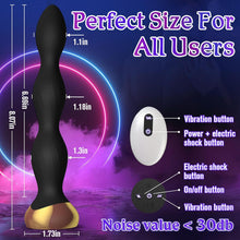 Charger l'image dans la galerie, Electric Shock Anal Beads Butt Plug Vibrator Prostate Massager with 10 Vibrating Modes