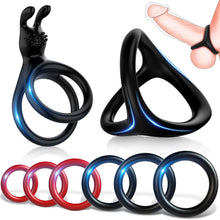 Charger l'image dans la galerie, Anneaux de Pénis Triangle pour Homme Couples, Mecofy Silicone Anneaux Péniens Jouets Pour Améliorer les Performances Sexuelles, Plus Dur et Plus Fort 5 pièces