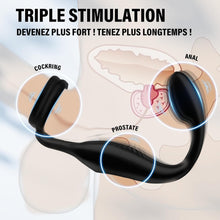 Charger l&#39;image dans la galerie, Vibromasseurs Sex Toys Couple - Anneau Penien Homme Toýs Pénis Vibrant Retardant d&#39;éjaculation avec 10 * 10 Modes de Vibration, Sextoyse Plug Anal pour Gay Stimulateur Prostate,Masculins Plugs Anus