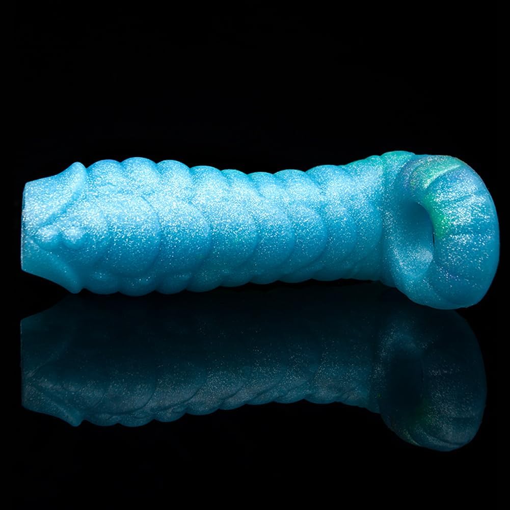 Gaines pour Pénis Monstre, Manchon Penis Ouvert avec Anneau Testiculaire, Agrandisseur de Pénis Réutilisable, Retardateur Éjaculation, Sex Toýs Homme pour Couple Plaisir