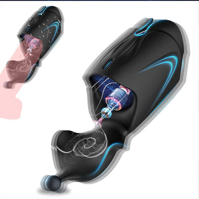Vibromasseurs Homme, Automatique Masturbateurs Masculins avec 10 Vibrations, Sexes Plaisir Homme Réaliste, Stimulation du Pénis， Masturbateur Electrique, Jouet Sexuel