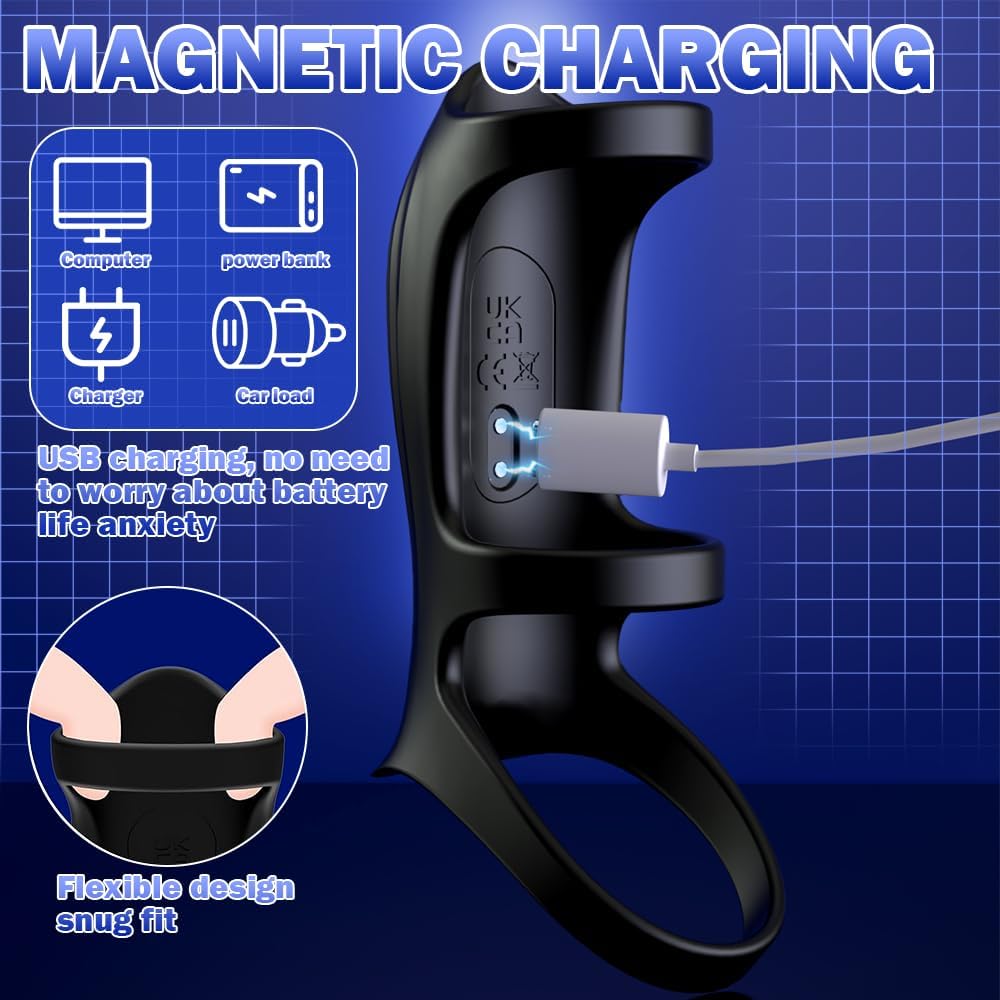 anneau homme sex toys Gode Extenseur Anneau Vibrant Pénis Homme 10 Modes Vibration Jouet Sexualité Couple Penis Anneaux de pénis