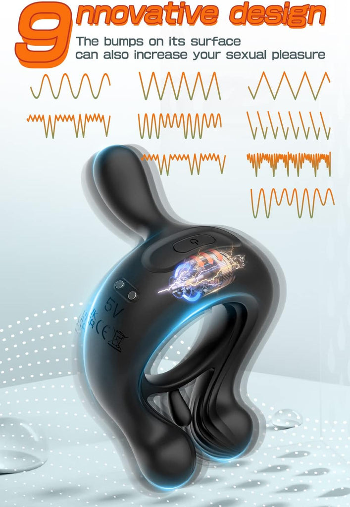 Anneau Penien - Anneau Homme Sex Toys, Sextoyse Homme Sex Avec 9 Modes Vibromasseur Homme Silicone Sex Toy, Sextoyse Couple Plaisir Anneaux De Pénis Sex Toyspour Pour Homme Réglable Sextoy Homme