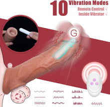 Charger l&#39;image dans la galerie, 8 Inch Vibrating Penis Sleeve with 10 Vibration Modes