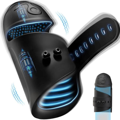 Vibromasseur penis électrique avec 2 moteurs et 10 modes de vibration