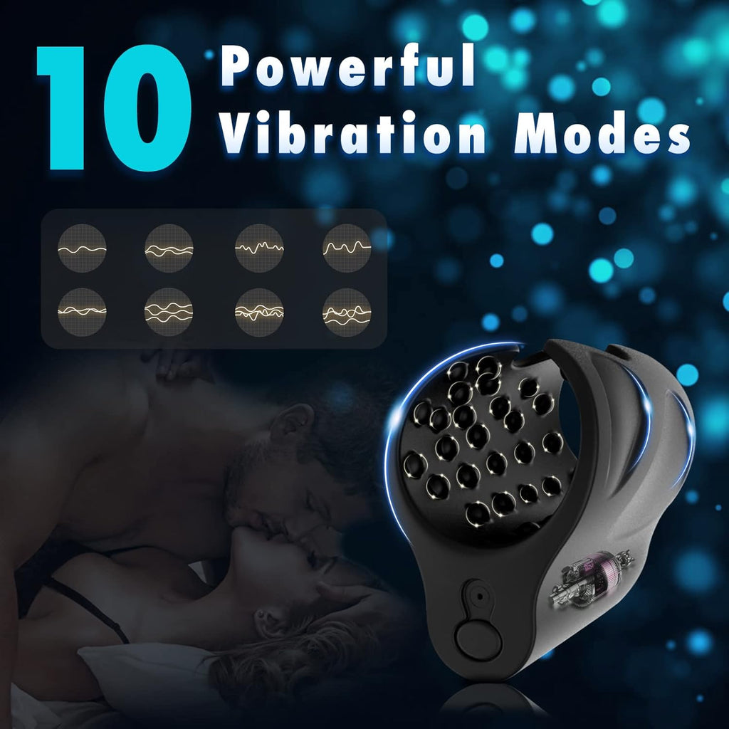 Yoaiv Coupe Masturbation Homme Automatique, Vibromasseur Pénis pour Homme avec 10 Modes de Vibration, Masturbateurs Electriques Entraîneur de Pénis, Homme Relaxe Massage
