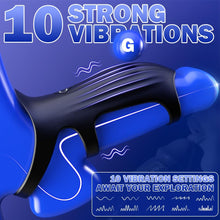 Charger l'image dans la galerie, anneau homme sex toys Gode Extenseur Anneau Vibrant Pénis Homme 10 Modes Vibration Jouet Sexualité Couple Penis Anneaux de pénis