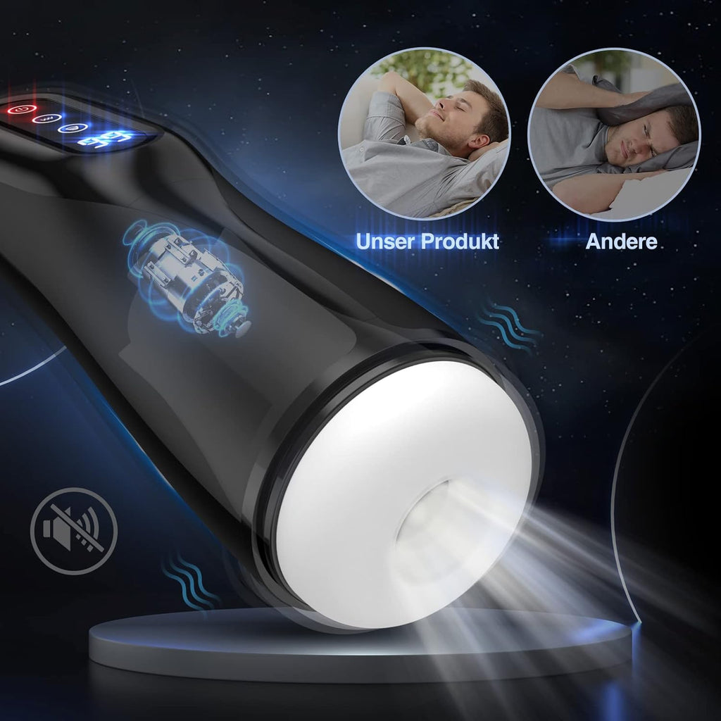 Masturbateur Homme Sextoyse Homme Sex, Masturbâteur Homme Mains Libres Automatique Masturbateurs Masculins Sex Toys avec 9 Mode Succion et Vibration 3D Vaginette Pénis Vibromasseur Sex