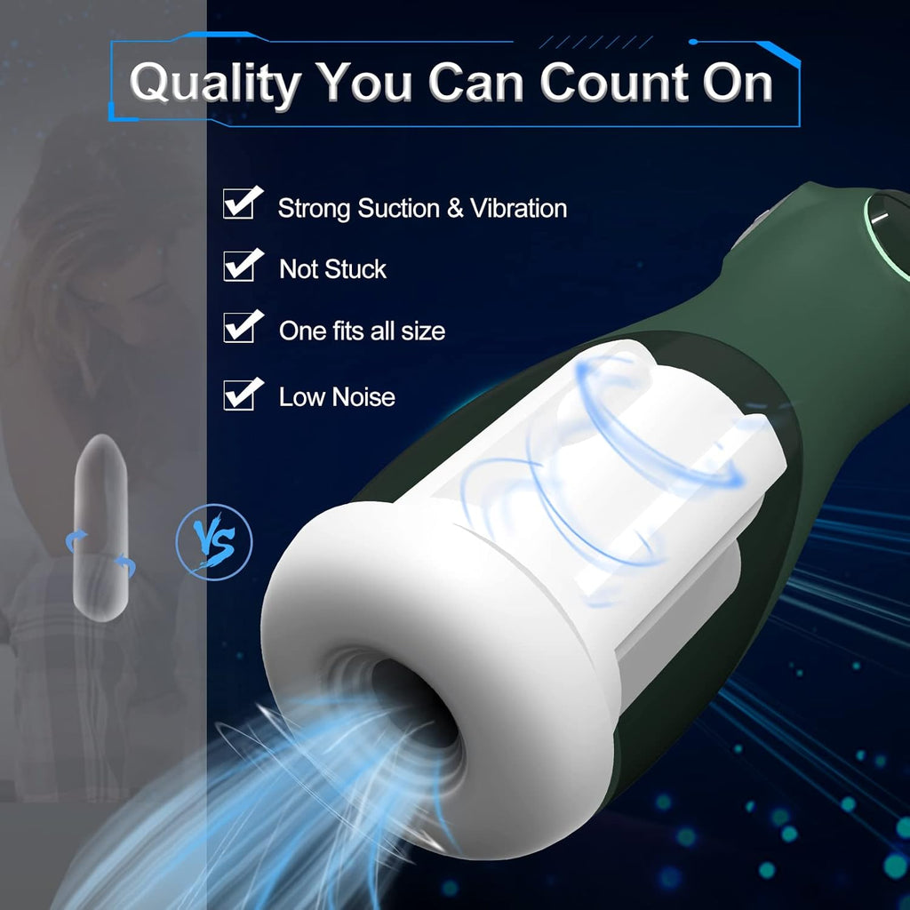 Masturbateur masculin automatique avec 5 modes de poussée et 12 modes de vibration pour stimulation du pénis, jouet électrique de poche pour chatte, jouet sexuel pour homme adulte