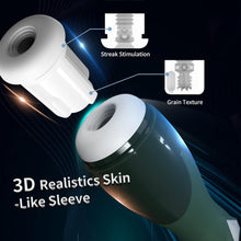 Charger l&#39;image dans la galerie, Masturbateur masculin automatique avec 5 modes de poussée et 12 modes de vibration pour stimulation du pénis, jouet électrique de poche pour chatte, jouet sexuel pour homme adulte