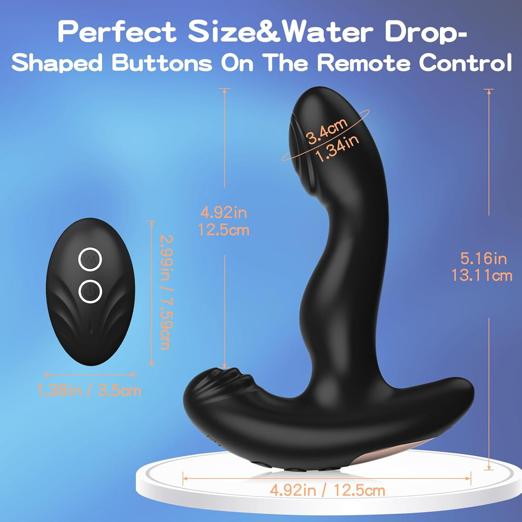 Wordone Masseur de Prostate Vibrant Anal avec Télécommande&20 Vibrations, Plug Anal Portable Jouet Sexuel pour Homme, Vibrant Point G/Vibromasseur Papillon, Vibrateur Clitoridien pour Female/Couple