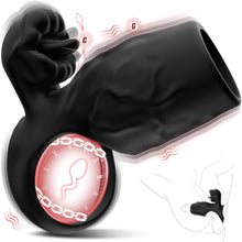 Charger l&#39;image dans la galerie, Anneau Penien - Anneau Homme Gainespour Pénis avec Langue léchant le Clitoris，9 Vibrant Modes Sextoyse Couple Plaisir,Vibromasseur Sex toýs Homme Femme ，Jouet Sexualité Adulte Couple，Sex Toys
