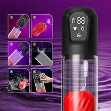 Charger l&#39;image dans la galerie, Red lips-Pompe à pénis 7 succion 5 vibration, Avec 2 Gaines silicones interchangeables