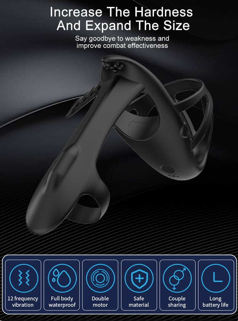 12 Vibration Masseur de Pénis Pour Couple Cockring