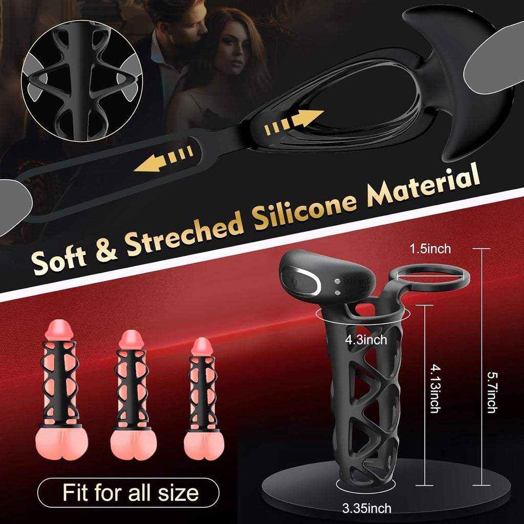 Anneau pénien, manchon de coq, prolongateur de vibrateur de pénis