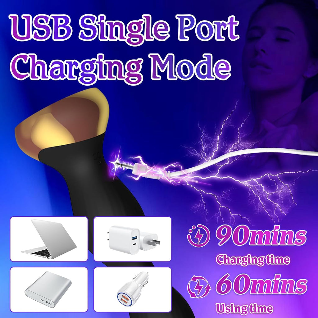 Electric Shock Anal Beads Butt Plug Vibrator Prostate Massager with 10 Vibrating Modes