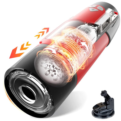 Masturbeuse Homme Sex Toys, Masturbateurs Masculins Mains Libres avec 7 Modes Télescopiques et Rotations, Sextoyse Homme Sex Masturbateur Homme