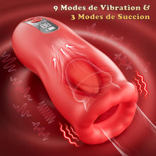 Charger l&#39;image dans la galerie, Sex Toýs Homme Masturbateur Homme - Sextoy Masturbâteur Masculins Mains Libres, Vibro Vaginette Branleur Toys mit 9 Modes de Vibration &amp; 3 Modes de Succion Va et Vient, Suceur de Pénis Jouet Adulte