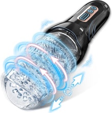 Charger l&#39;image dans la galerie, Masturbateurs Masculins Sex Toys,Masturbâteur Homme Mains Libres 10X5 Mode de Vibration &amp; Rotation Télescopique,Vaginette Sextoyse Homme Sex Masturbateur Homme
