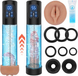 Pompe à Pénis Sex Toys Homme Masturbeuse - Jouets Sexuels pour la Masturbation Masculine，Sextoy Pompe à Vide Extender avec 4 Modes D'aspiration, Jouet Adulte avec Anneau de Bite et Vagin Réaliste