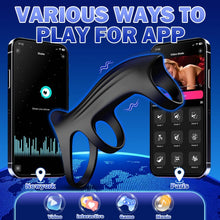 Charger l'image dans la galerie, anneau homme sex toys Gode Extenseur Anneau Vibrant Pénis Homme 10 Modes Vibration Jouet Sexualité Couple Penis Anneaux de pénis