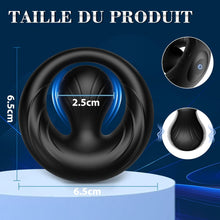 Charger l'image dans la galerie, Anneaux de Pénis Vibrant Sex Toýs Homme - Anneau Vibrant Pénis Homme avec Vibrateur Boule Réglable 360° Anneau Penien - Anneau Hommes Sextoyse Couple Plaisir 10 Mode Vibromasseurs Pour HommeCockring
