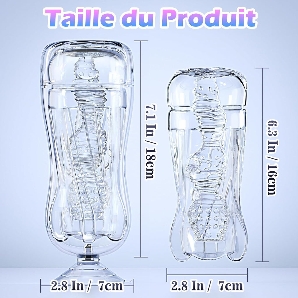 Masturbeuse Homme Sex Toys Realiste - Masturbâteur Mains Libres Sexes Plaisir Sextoyse Masturbateurs Masculins va et Vient, Poche Chatte 3D Vaginette Silicone Sextoy, Jouets Sexuels pour Hommes Solo