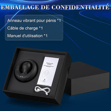 Charger l'image dans la galerie, Anneaux de Pénis Vibrant Sex Toýs Homme - Anneau Vibrant Pénis Homme avec Vibrateur Boule Réglable 360° Anneau Penien - Anneau Hommes Sextoyse Couple Plaisir 10 Mode Vibromasseurs Pour HommeCockring