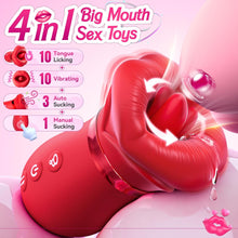 Charger l&#39;image dans la galerie, 4 IN 1 Mouth Sucking Vibrator Rose Sex Toy
