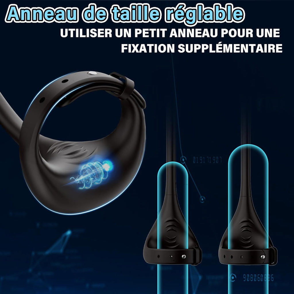 Plug Anal Vibromasseur Sex Toys - Anneau Penien Gode Homme pour Gay Toýs Femme Couple Plaisir Sextoy avec App et 10 Modes de Vibration, Anneaux Vibrant Pénis Sextoyse Sex Masculins Anals Plugs Anus