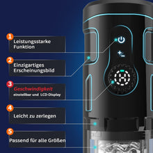 Charger l&#39;image dans la galerie, Masturbeuse Homme Sex Toys Masturbateurs Masculins avec 5 Modes Télescopique et Rotatif et 5 Modes de Vibration, Masturbateur Homme Vaginette Silicone Sextoy Homme