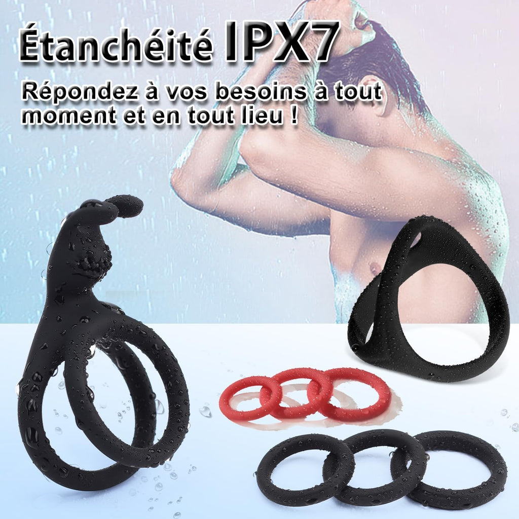 Anneaux de Pénis Triangle pour Homme Couples, Mecofy Silicone Anneaux Péniens Jouets Pour Améliorer les Performances Sexuelles, Plus Dur et Plus Fort 5 pièces