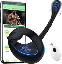 Charger l&#39;image dans la galerie, Sextoys plug anal - 5 EN 1 APP Masseurs de Prostate Vibrant avec Anneaux de Pénis - 10 Modes de Vibration -Télécommandé -Jouets Sexuels pour la Stimulation Anale Couple, Étanche
