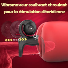 Charger l&#39;image dans la galerie, Anneau Penien - Anneau Homme Vibrant Sex Toys, Double Anneaux de Pénis Sex Toýs Couple Vibromasseurs pour Homme, Anneau Vibrant Pénis Homme avec 10 modes, Stimulateur Clitoridien pour Couple