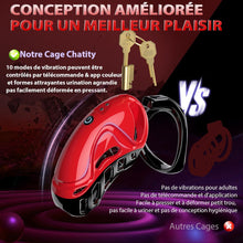 Charger l'image dans la galerie, Cage de Chasteté Pénis Sex Toýs homme - Bondage SM avec Ceinture de Chasteté avec 5 Tailles Anneaux de Pénis 2 clés 1 serrure, Cock Chastity Cage Amovibles pour Empêcher L'érection Sex Toýs Couple