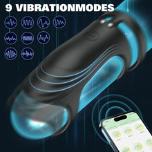 Charger l&#39;image dans la galerie, Anneaux de Pénis Sex Toys, Silicone Anneau Penien - Anneau Homme Vibrant avec 9 Modes de Vibration pour homme, Cockring Sex Toýs Couple à Distance, Jouets Pour Améliorer les Performances Sexuelles