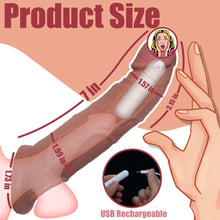 Charger l&#39;image dans la galerie, 8 Inch Vibrating Penis Sleeve with 10 Vibration Modes