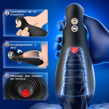 Charger l&#39;image dans la galerie, Masturbateurs Masculins Sex Toys, Automatique Masturbateur Homme 3D Vaginette Sextoy, Masturbeuse Homme avec 5 Modes pour lécher la langue&amp;10 Modes de Vibration, Enveloppé à 360° Penisse Vibromasseurs