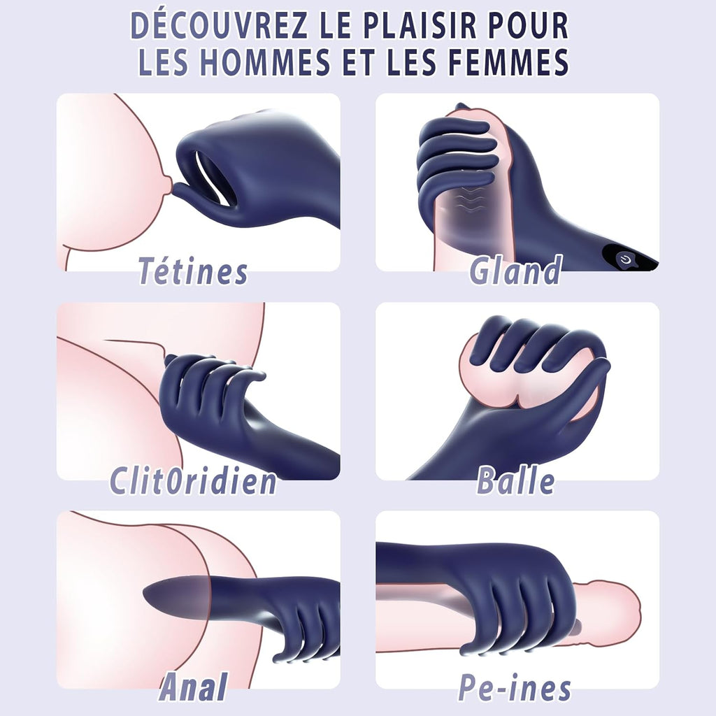 Sex Toýs Homme Masturbateurs Masculins - Sex Toys Vibromasseur Homme Masturbâteur Homme Mains Libres avec 9 Modes de Vibration