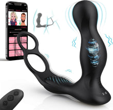 Charger l&#39;image dans la galerie, 3 EN 1 Masseurs de Prostate Vibrant avec Anneau Pénien, Sex Toys Vibromasseurs Homme à Distance avec Télécommandé App, Plug Anale Gode Vibro-masseurs avec 10 Modes de Poussée Vibrant pour Couple