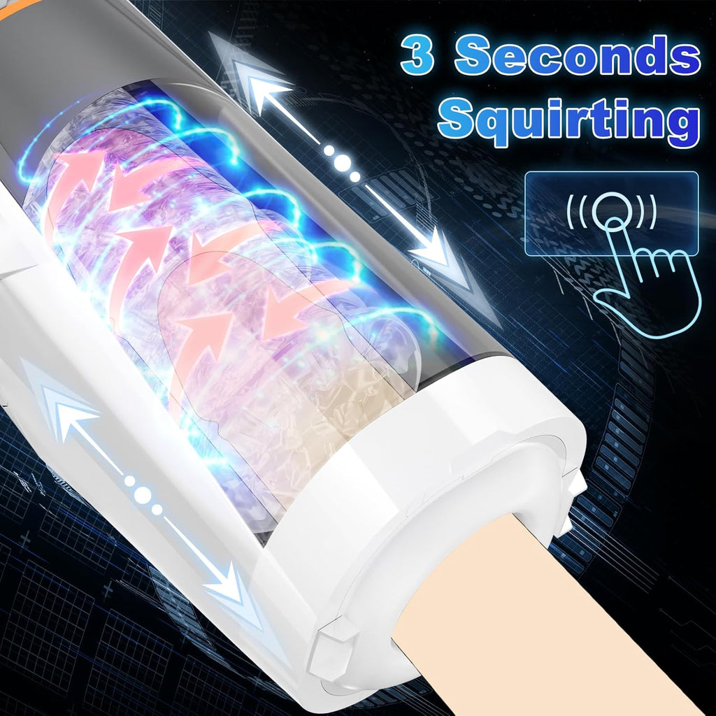 Masturbateurs Masculins Sex Toýs Homme-Oral Jouet Sexuel,Masturbâteur Homme avec 11 Modes Télescopiques & Rotations Vaginette Silicone Sex Toys pour Stimulation de Pénis Jouets Sexuels pour Hommes