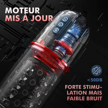 Charger l&#39;image dans la galerie, Masturbâteur Homme Mains Libres Vibromasseur Sextoy Homme, 7 Télescopiques &amp; Rotation Masturbateur Automatique Masculin Sextoyse Homme Sexmasturbâteur, 3D Soft Vaginette Masturbâteur Succion Sex Toys