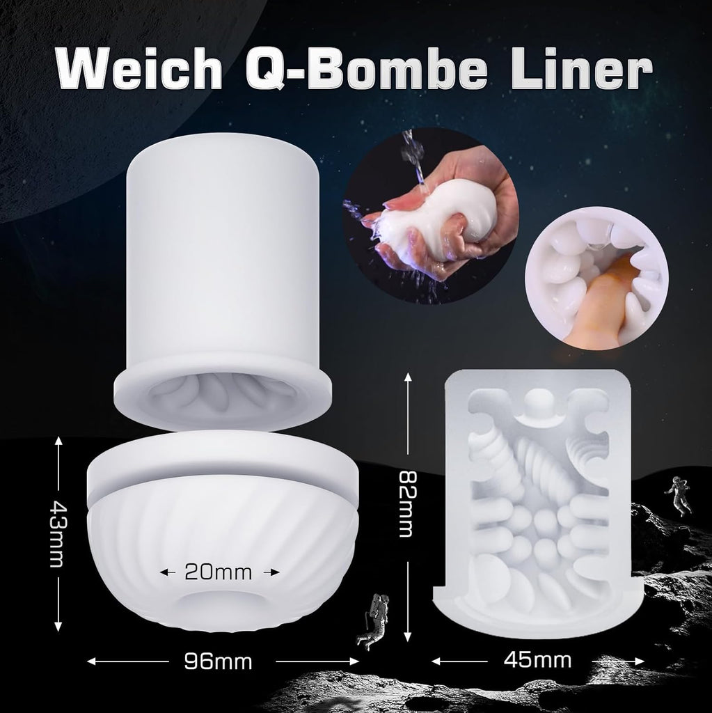 Masturbeuse Homme Mains Libres avec Ventouses, Masturbateurs Masculins électrique Sex Toys, 5 Rotations Télescopiques et 5 Modes d'Aspiration, Vaginette Chatte de Poche Réaliste 3D Masturbateur Homme