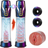 Pompes à Pénis Vaginette Masturbateur Automatique - Contrôle Vocal Pompe Penis Sex Toýs Homme avec 4 Modes d'aspiration & 4 Modes de Pompage, Masturbateurs Masculins Pompe a Penis Masturbeuse Homme